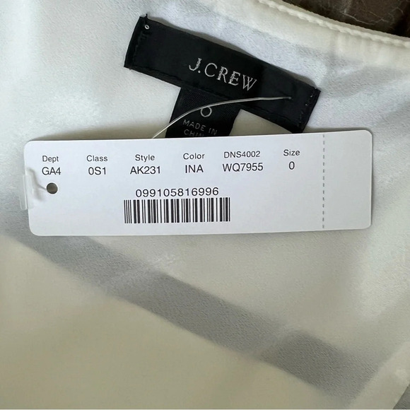 New J Crew Jacquard Stripe Midi Dress Scoop Neck Sz 0 Navy & Ivory Ak231 Women’s - Picture 11 of 15